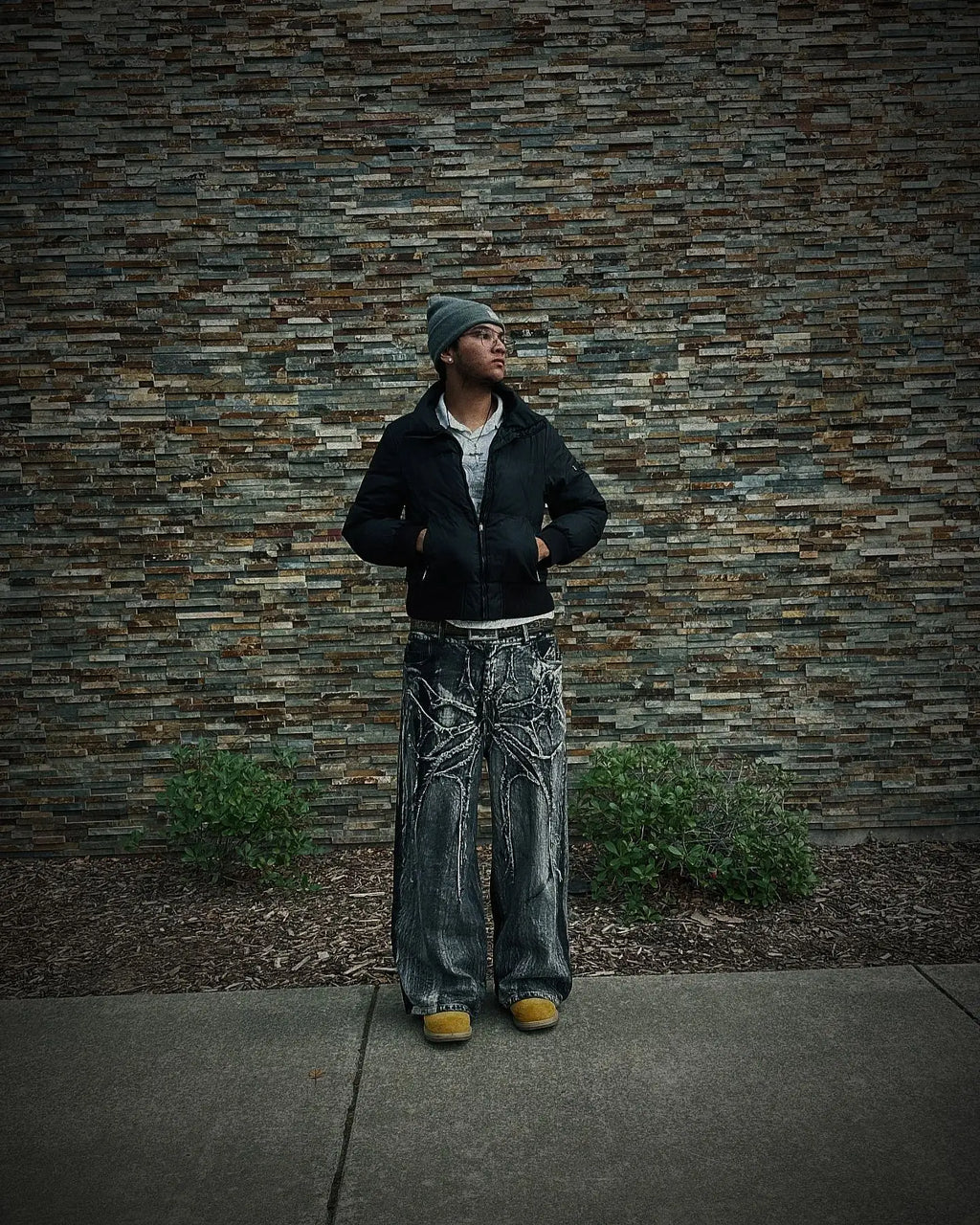 'PHANTXM' Baggy Jeans