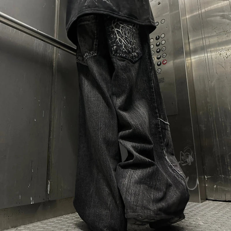 'PHANTXM' Baggy Jeans